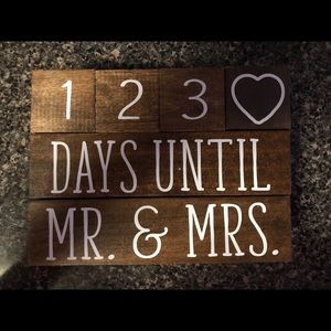 Wooden wedding countdown blocks!